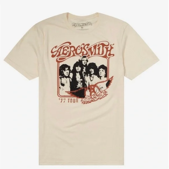 Aerosmith 1977 tour boyfriend fit shirt - Picture 1 of 1